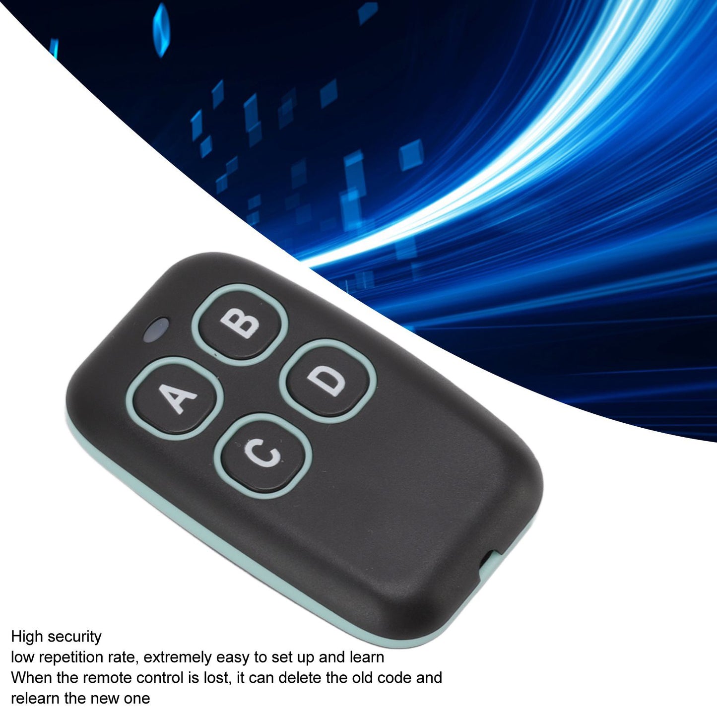 433MHZ Wireless Remote Control Switch 4 Button Garage Door Wireless RF Switch for Home Shopping Mall DC12V V1294-YM0512-3114220100411