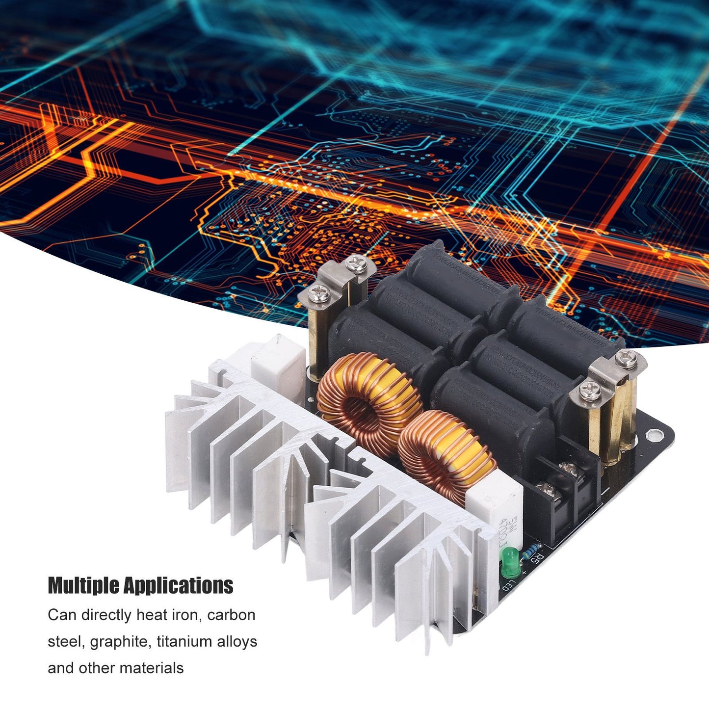 Induction Heating Module 1000W High Frequency Low Voltage ZVS Heater Board with Coil for DIY 12V-48V V1294-YM0512-3114220100511