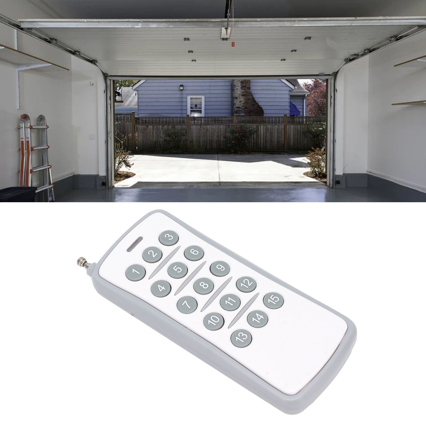 433MHz Universal Remote Control Wireless ABS 15 Keys Remote Control Switch for Replacement Door Light V1294-YM0512-3114220100911