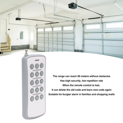 433MHz Universal Remote Control Wireless ABS 15 Keys Remote Control Switch for Replacement Door Light V1294-YM0512-3114220100911