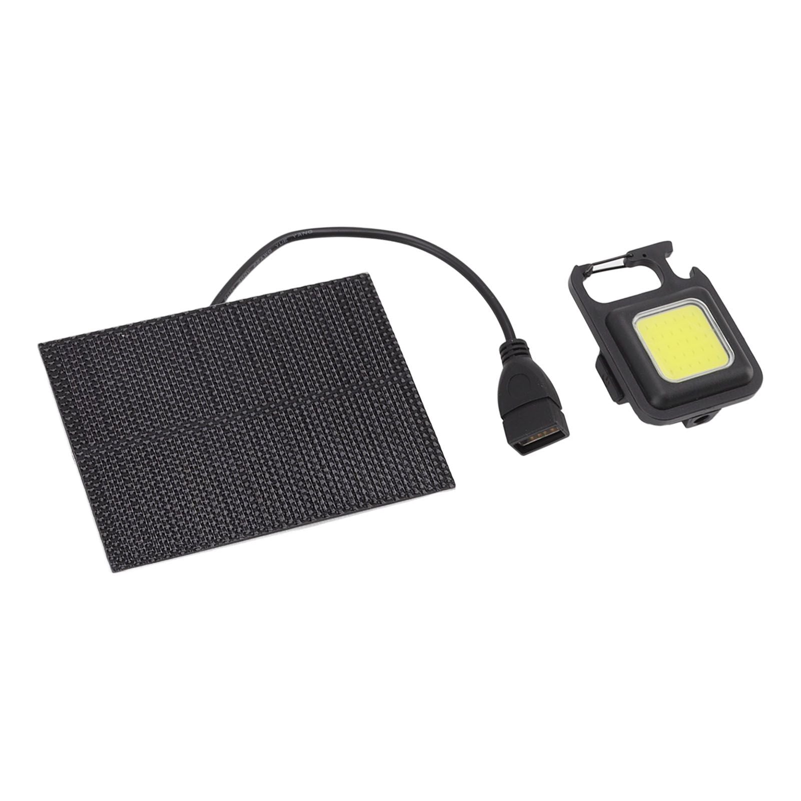 Monocrystalline Solar LED Light 5W IP68 Waterproof USB Rechargeable Solar Panel Light for Outdoor Camping V1294-YM0512-3114220101011