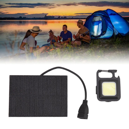 Monocrystalline Solar LED Light 5W IP68 Waterproof USB Rechargeable Solar Panel Light for Outdoor Camping V1294-YM0512-3114220101011