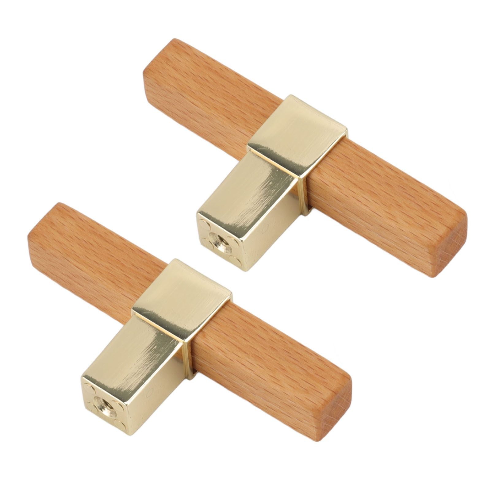 2 Pcs Wooden Cabinet Pulls Single Hole Door Pull Handle Knobs For Kitchen Drawer Cupboard Closet Golden V1294-YM0512-3114220102111