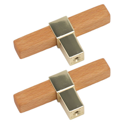 2 Pcs Wooden Cabinet Pulls Single Hole Door Pull Handle Knobs For Kitchen Drawer Cupboard Closet Golden V1294-YM0512-3114220102111