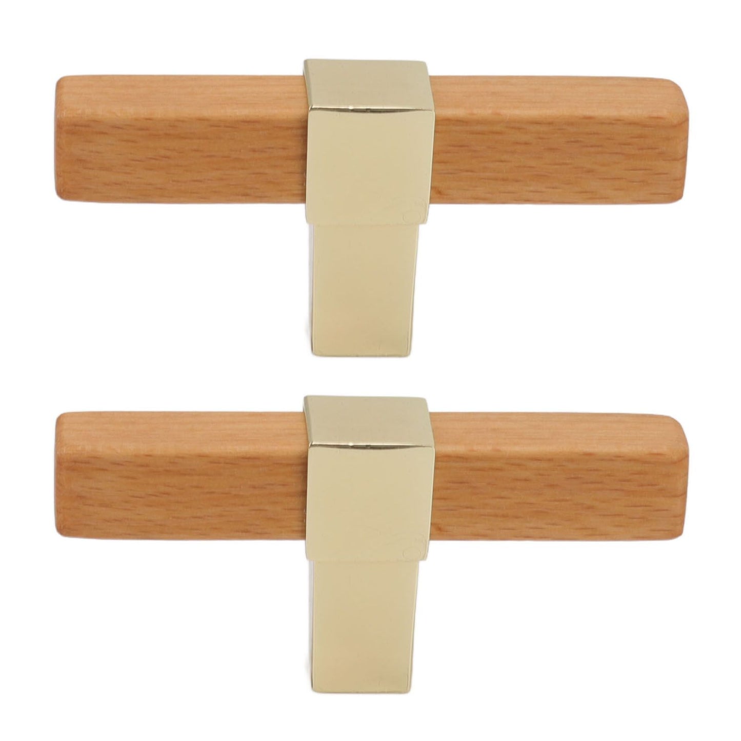 2 Pcs Wooden Cabinet Pulls Single Hole Door Pull Handle Knobs For Kitchen Drawer Cupboard Closet Golden V1294-YM0512-3114220102111