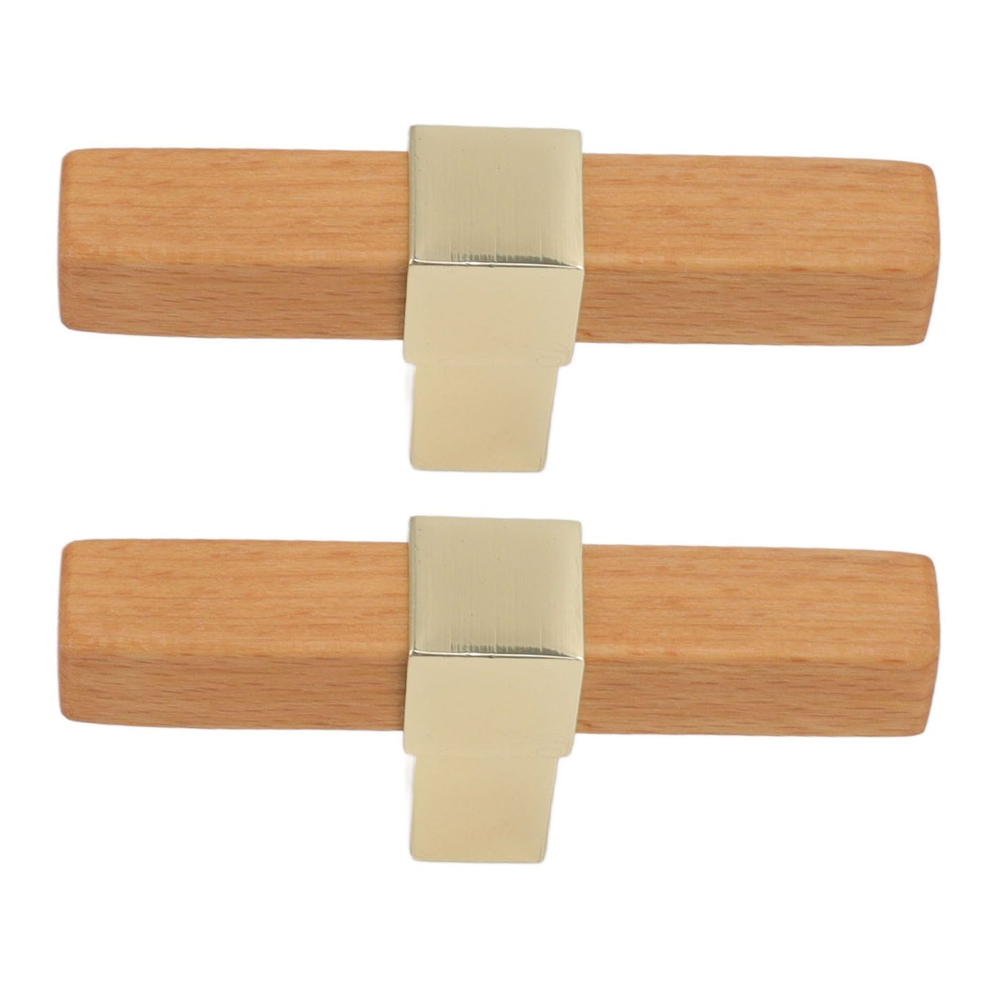2 Pcs Wooden Cabinet Pulls Single Hole Door Pull Handle Knobs For Kitchen Drawer Cupboard Closet Golden V1294-YM0512-3114220102111