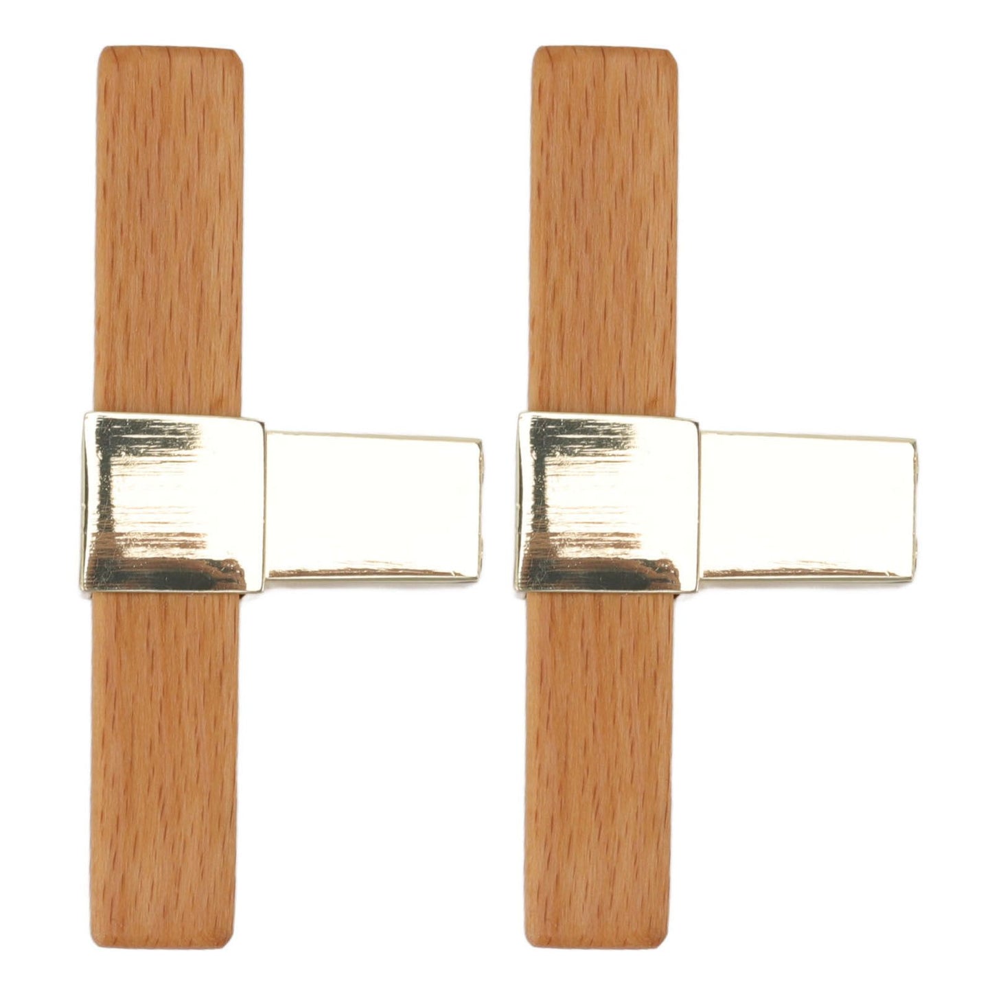 2 Pcs Wooden Cabinet Pulls Single Hole Door Pull Handle Knobs For Kitchen Drawer Cupboard Closet Golden V1294-YM0512-3114220102111