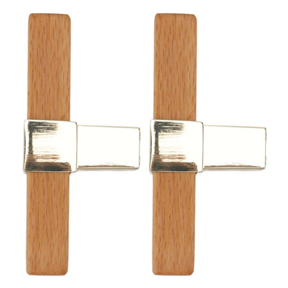 2 Pcs Wooden Cabinet Pulls Single Hole Door Pull Handle Knobs For Kitchen Drawer Cupboard Closet Golden V1294-YM0512-3114220102111