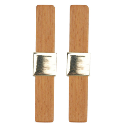 2 Pcs Wooden Cabinet Pulls Single Hole Door Pull Handle Knobs For Kitchen Drawer Cupboard Closet Golden V1294-YM0512-3114220102111