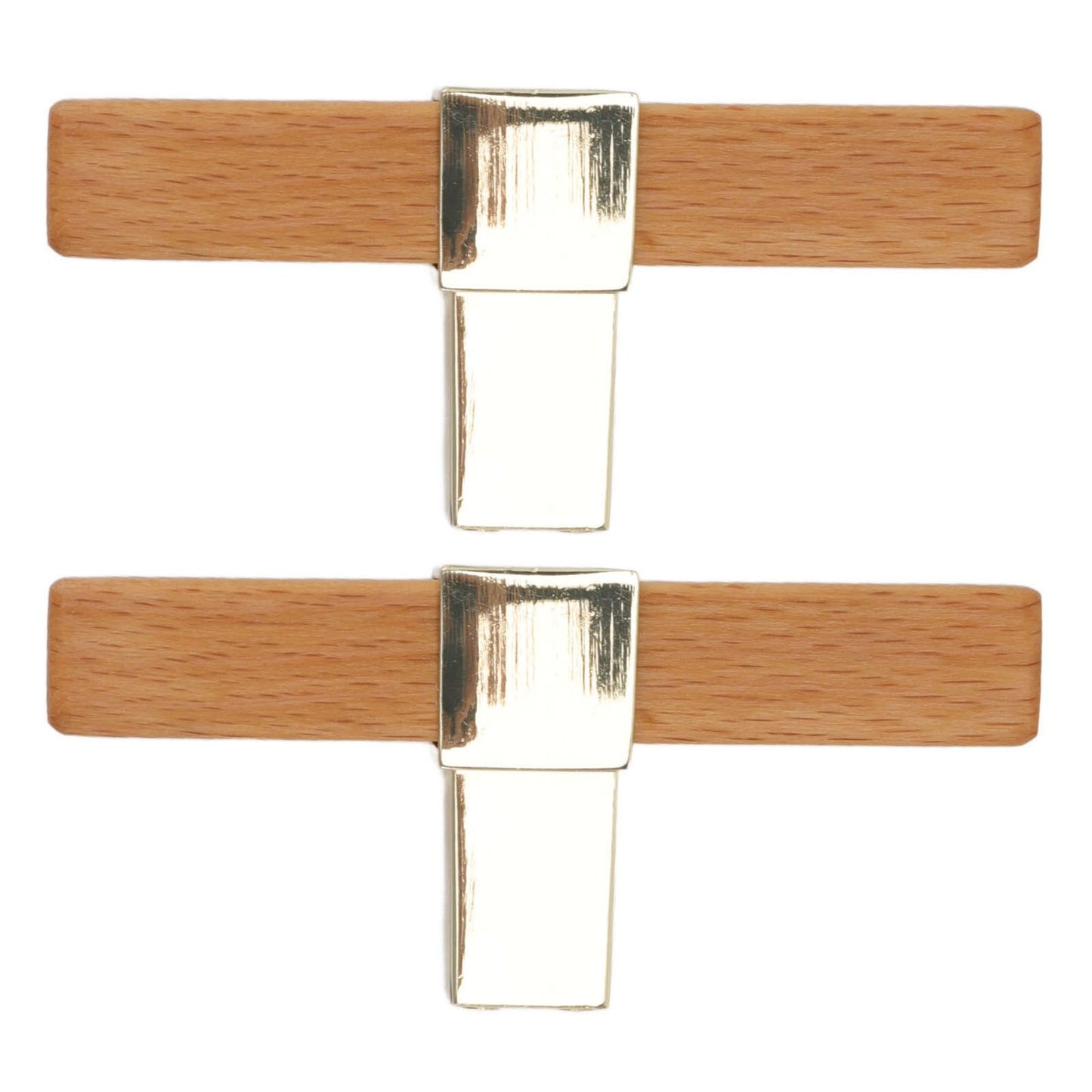 2 Pcs Wooden Cabinet Pulls Single Hole Door Pull Handle Knobs For Kitchen Drawer Cupboard Closet Golden V1294-YM0512-3114220102111