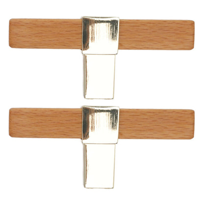 2 Pcs Wooden Cabinet Pulls Single Hole Door Pull Handle Knobs For Kitchen Drawer Cupboard Closet Golden V1294-YM0512-3114220102111