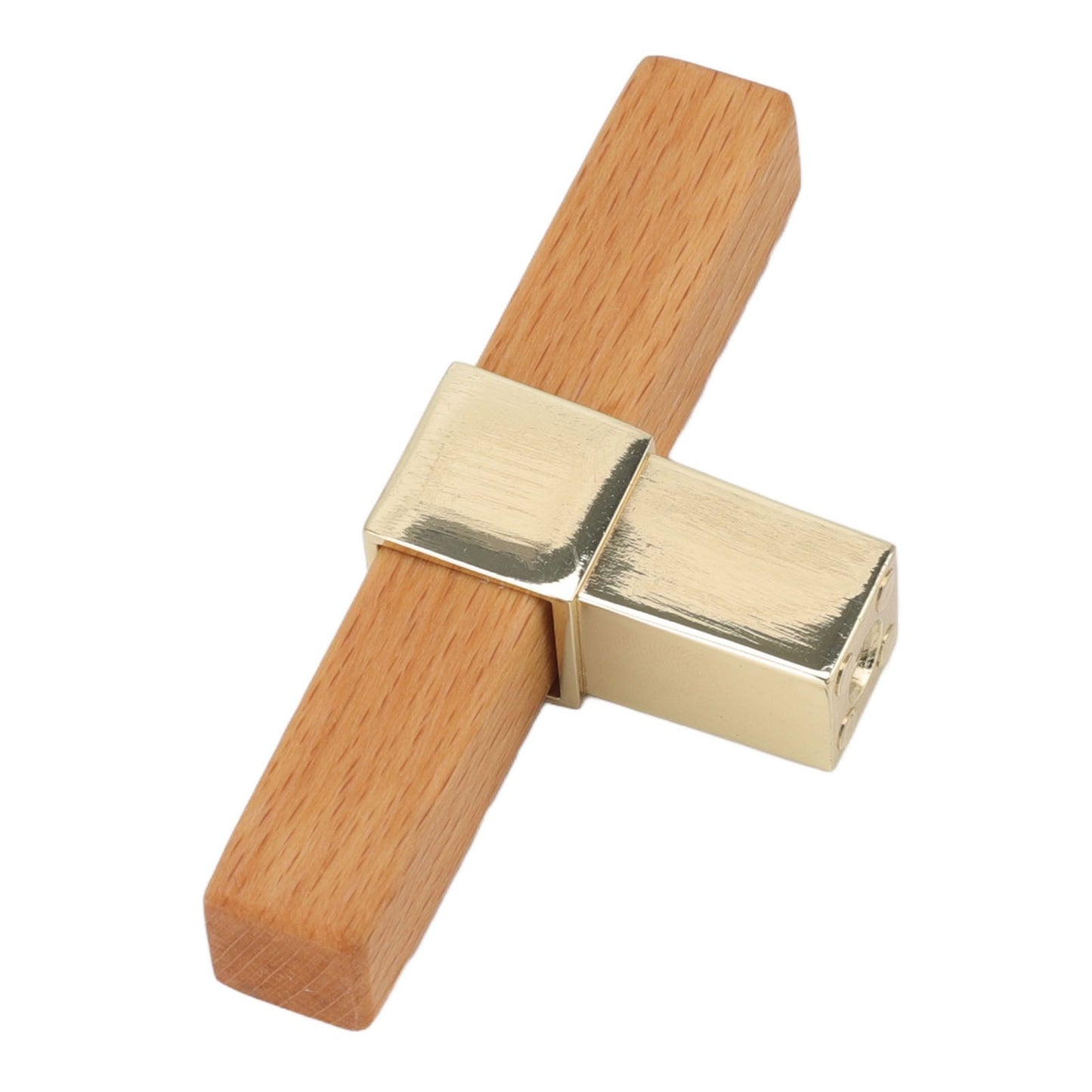 2 Pcs Wooden Cabinet Pulls Single Hole Door Pull Handle Knobs For Kitchen Drawer Cupboard Closet Golden V1294-YM0512-3114220102111
