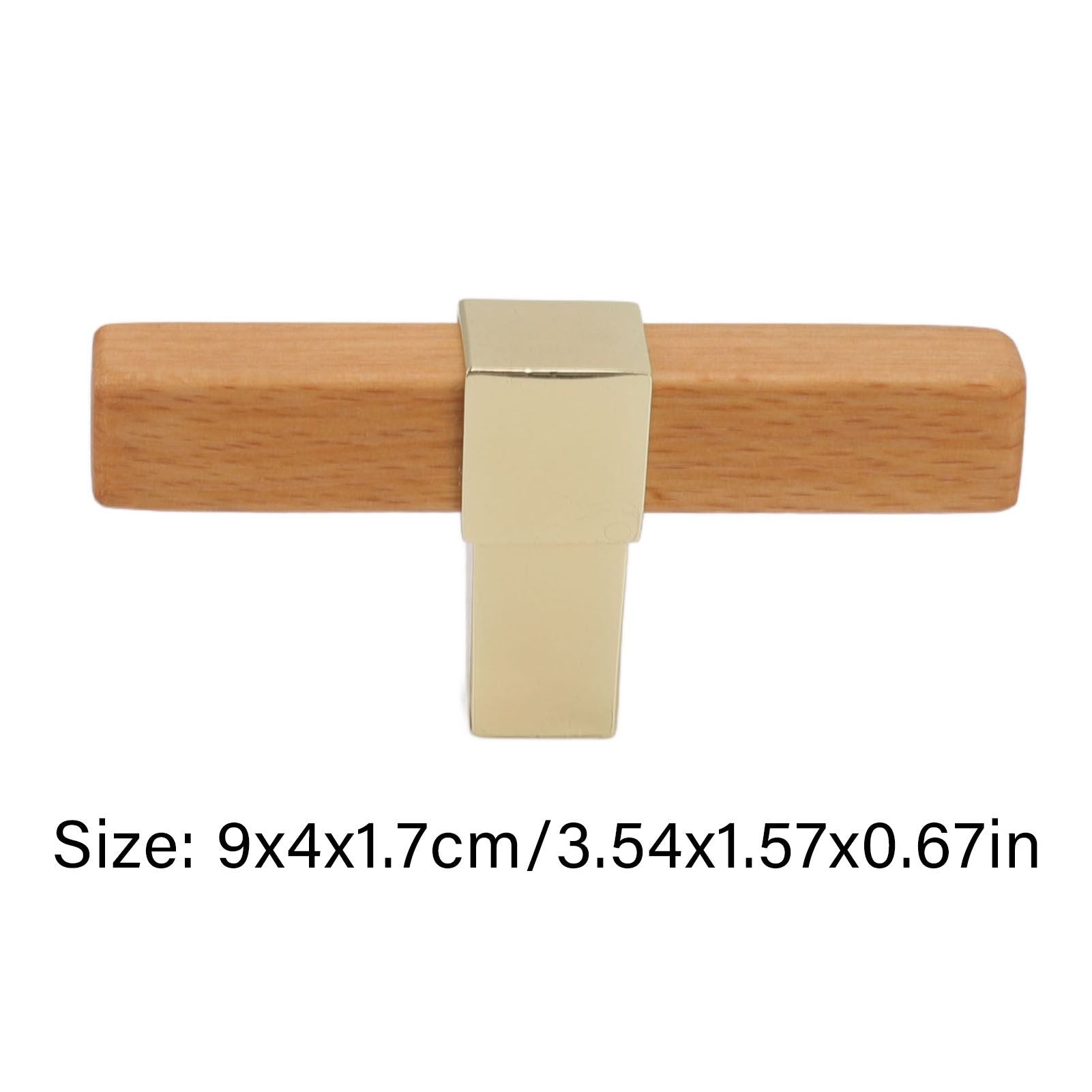 2 Pcs Wooden Cabinet Pulls Single Hole Door Pull Handle Knobs For Kitchen Drawer Cupboard Closet Golden V1294-YM0512-3114220102111