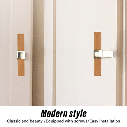 2 Pcs Wooden Cabinet Pulls Single Hole Door Pull Handle Knobs For Kitchen Drawer Cupboard Closet Golden V1294-YM0512-3114220102111