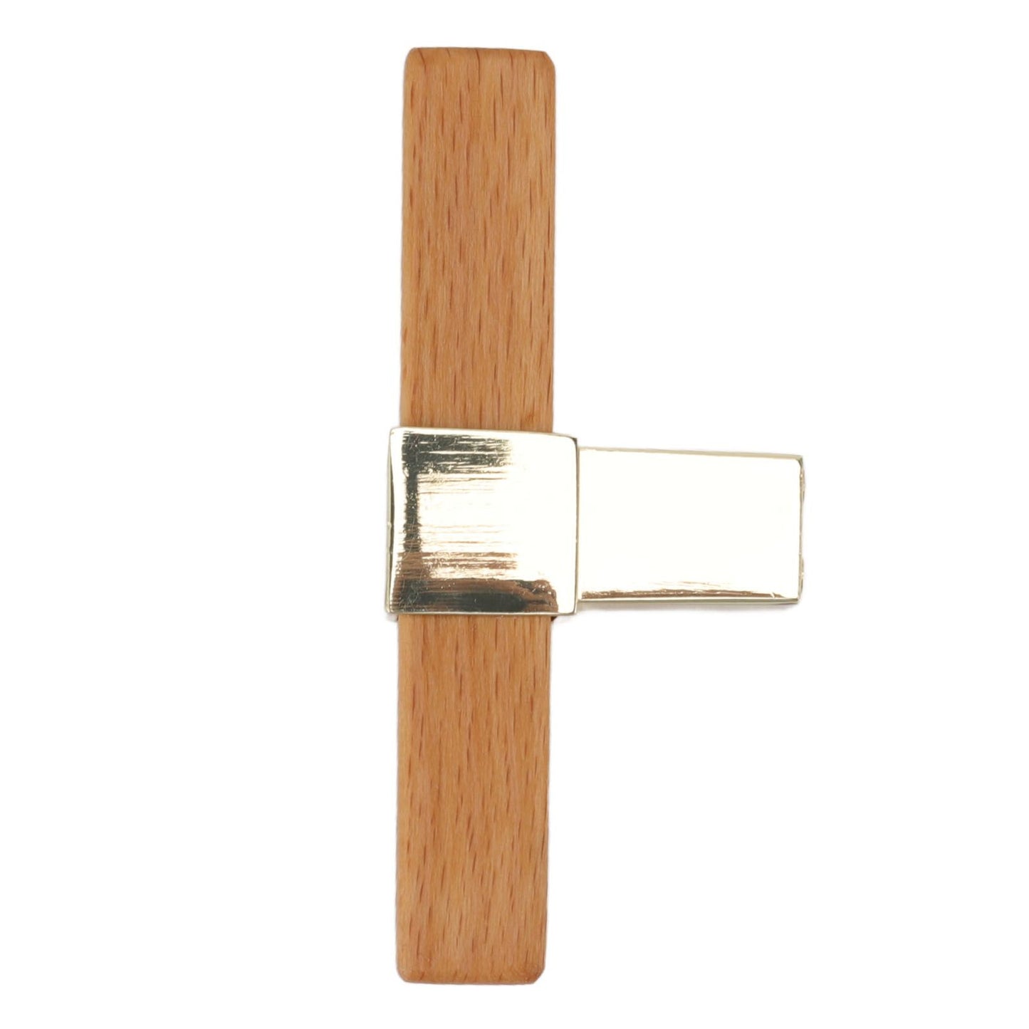 2 Pcs Wooden Cabinet Pulls Single Hole Door Pull Handle Knobs For Kitchen Drawer Cupboard Closet Golden V1294-YM0512-3114220102111