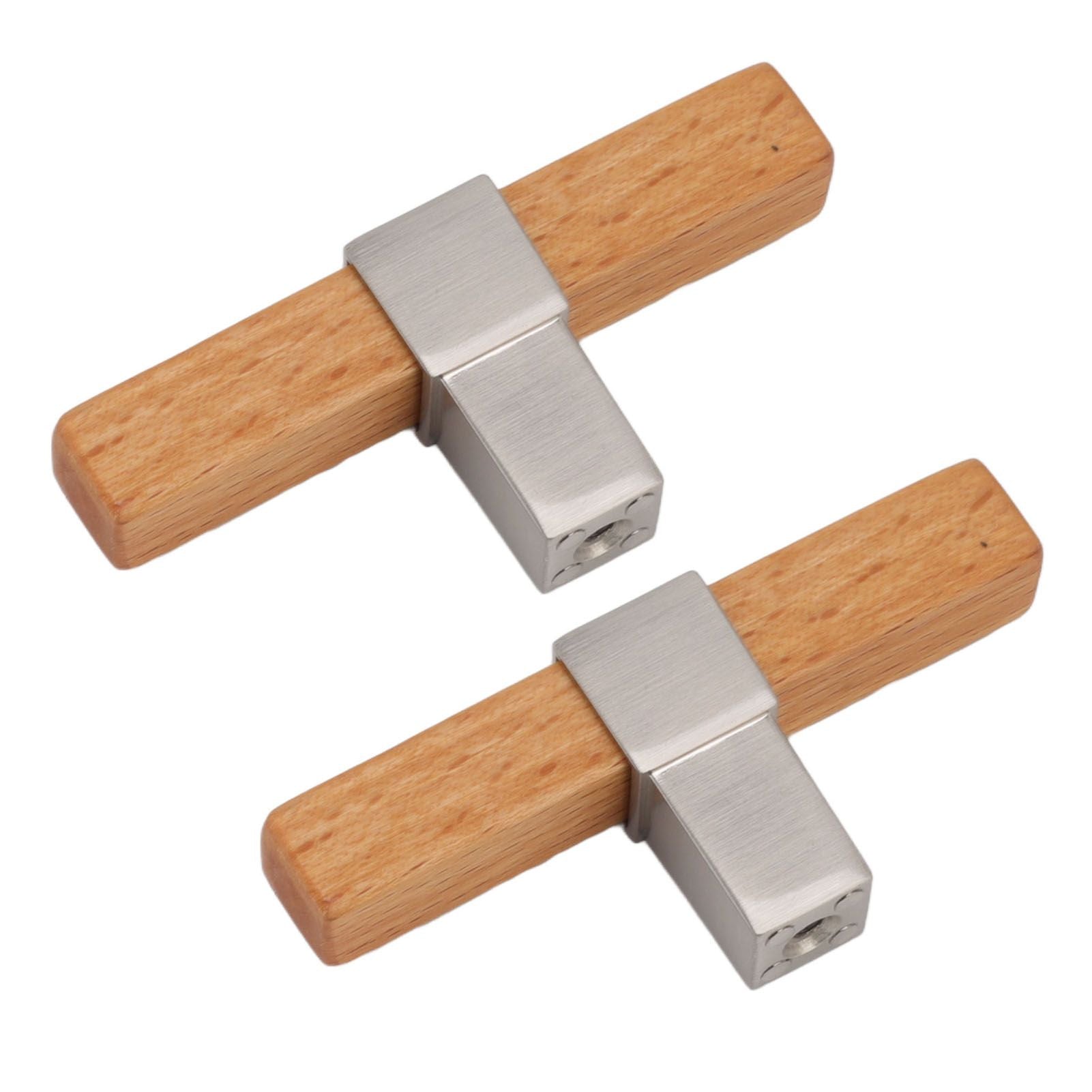 2 Pcs Wooden Cabinet Pulls Single Hole Door Pull Handle Knobs For Kitchen Drawer Cupboard Closet Brushed V1294-YM0512-3114220102112