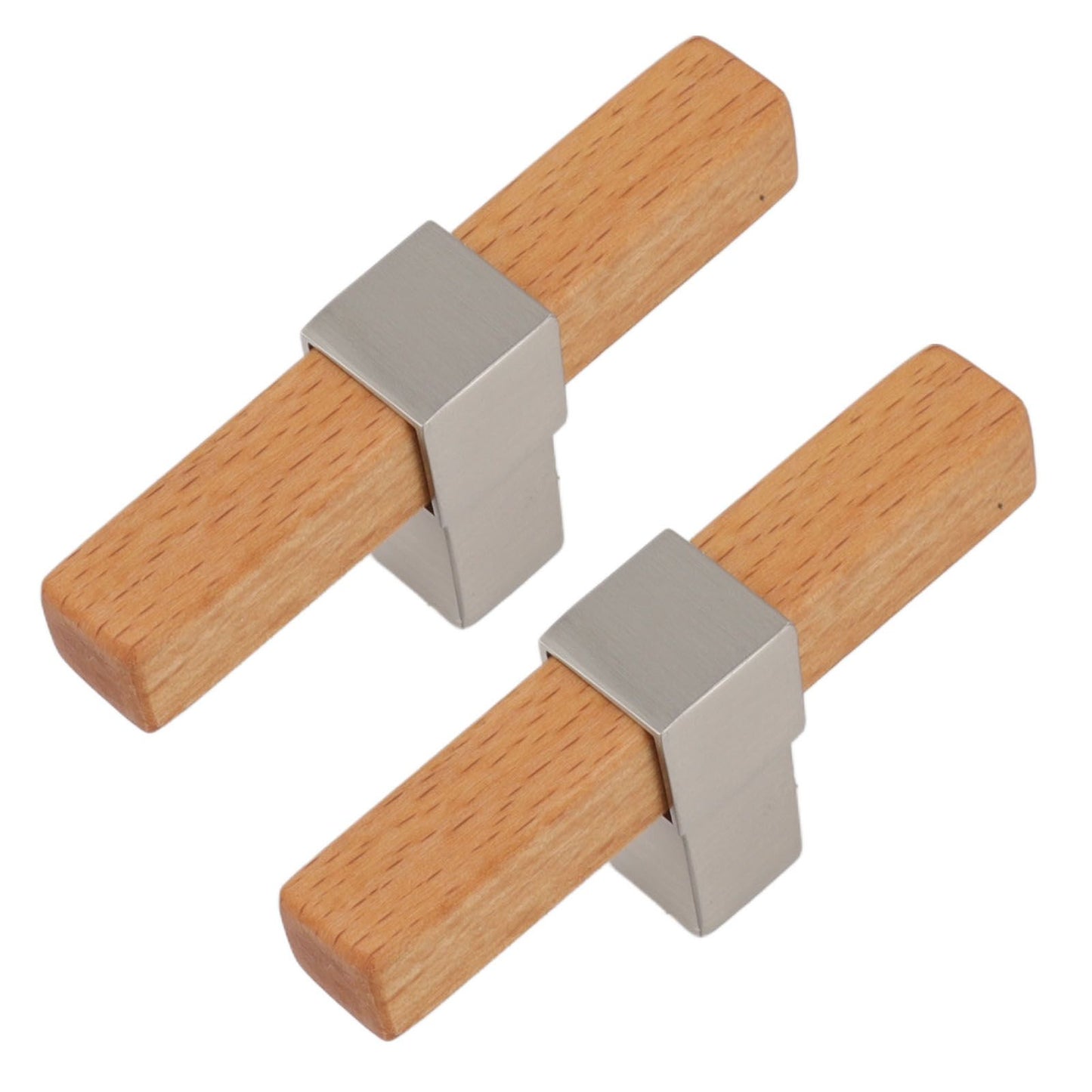 2 Pcs Wooden Cabinet Pulls Single Hole Door Pull Handle Knobs For Kitchen Drawer Cupboard Closet Brushed V1294-YM0512-3114220102112