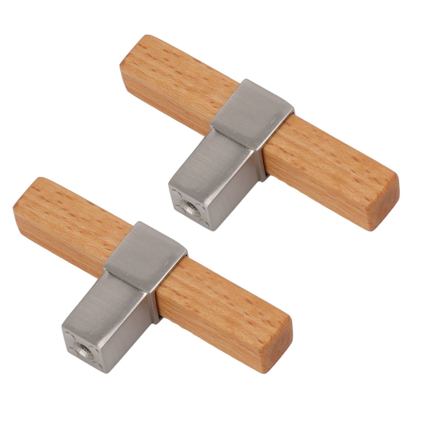 2 Pcs Wooden Cabinet Pulls Single Hole Door Pull Handle Knobs For Kitchen Drawer Cupboard Closet Brushed V1294-YM0512-3114220102112