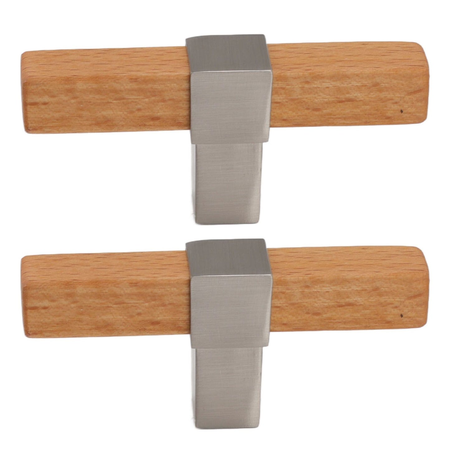 2 Pcs Wooden Cabinet Pulls Single Hole Door Pull Handle Knobs For Kitchen Drawer Cupboard Closet Brushed V1294-YM0512-3114220102112