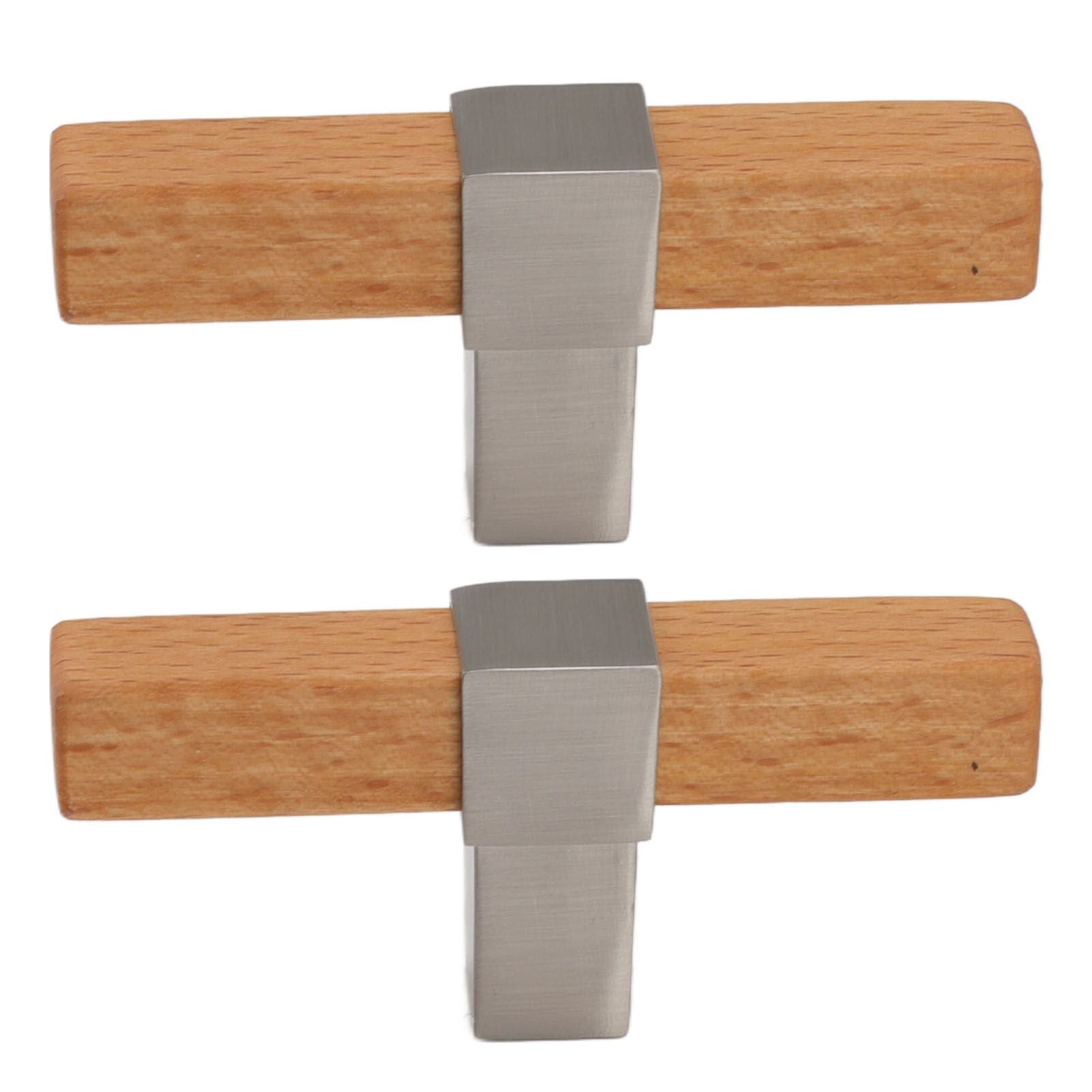 2 Pcs Wooden Cabinet Pulls Single Hole Door Pull Handle Knobs For Kitchen Drawer Cupboard Closet Brushed V1294-YM0512-3114220102112