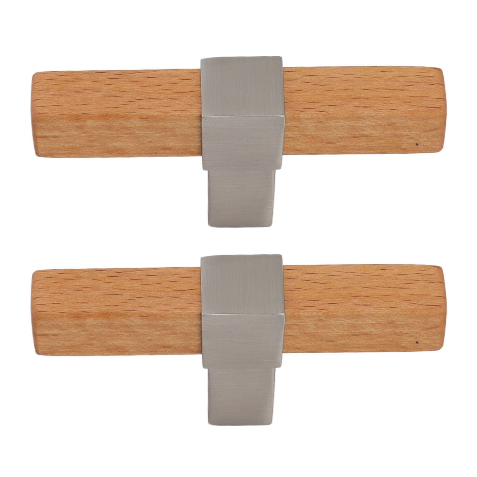 2 Pcs Wooden Cabinet Pulls Single Hole Door Pull Handle Knobs For Kitchen Drawer Cupboard Closet Brushed V1294-YM0512-3114220102112