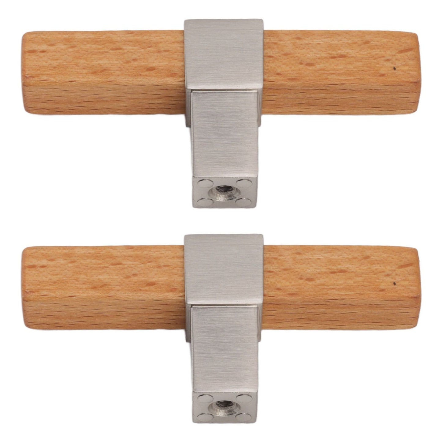2 Pcs Wooden Cabinet Pulls Single Hole Door Pull Handle Knobs For Kitchen Drawer Cupboard Closet Brushed V1294-YM0512-3114220102112