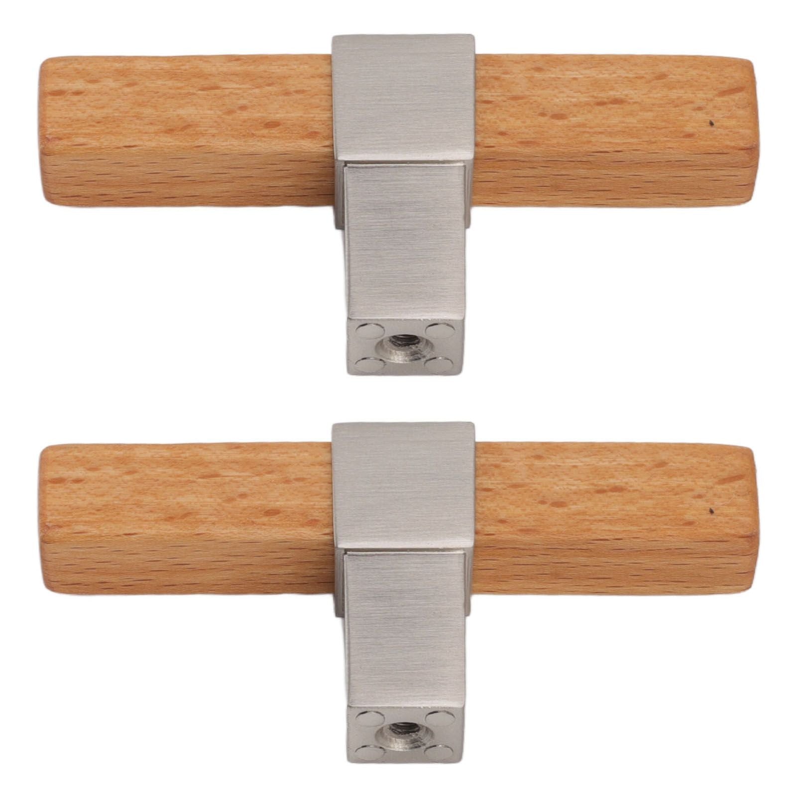 2 Pcs Wooden Cabinet Pulls Single Hole Door Pull Handle Knobs For Kitchen Drawer Cupboard Closet Brushed V1294-YM0512-3114220102112