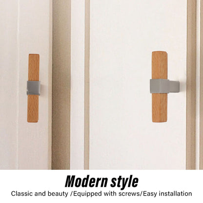 2 Pcs Wooden Cabinet Pulls Single Hole Door Pull Handle Knobs For Kitchen Drawer Cupboard Closet Brushed V1294-YM0512-3114220102112