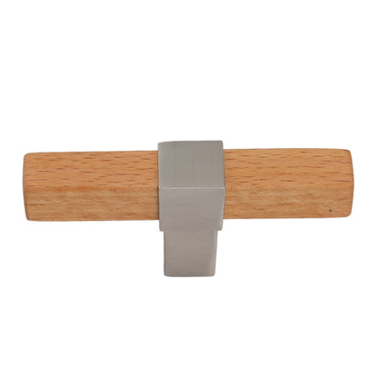 2 Pcs Wooden Cabinet Pulls Single Hole Door Pull Handle Knobs For Kitchen Drawer Cupboard Closet Brushed V1294-YM0512-3114220102112