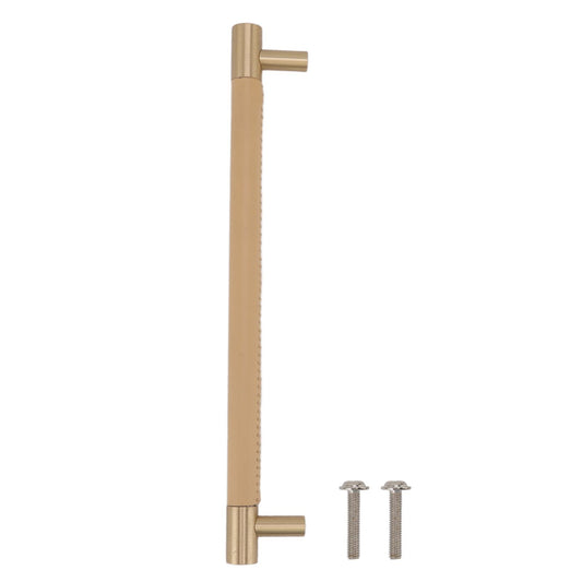 Cabinet Door Handle 224MM Hole Pitch Leather Brass Light Luxury Cupboard Bar Pull Handle for Home Wardrobe V1294-YM0512-3114220102211