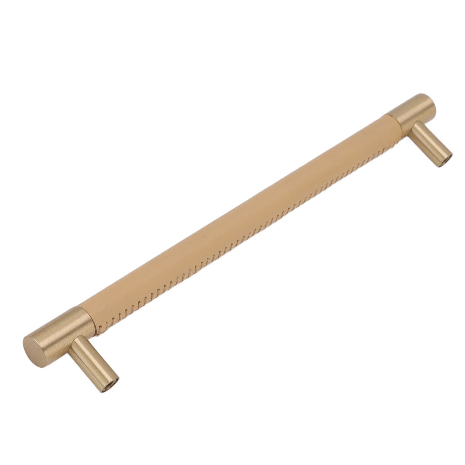 Cabinet Door Handle 224MM Hole Pitch Leather Brass Light Luxury Cupboard Bar Pull Handle for Home Wardrobe V1294-YM0512-3114220102211
