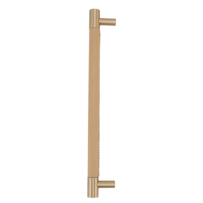 Cabinet Door Handle 224MM Hole Pitch Leather Brass Light Luxury Cupboard Bar Pull Handle for Home Wardrobe V1294-YM0512-3114220102211