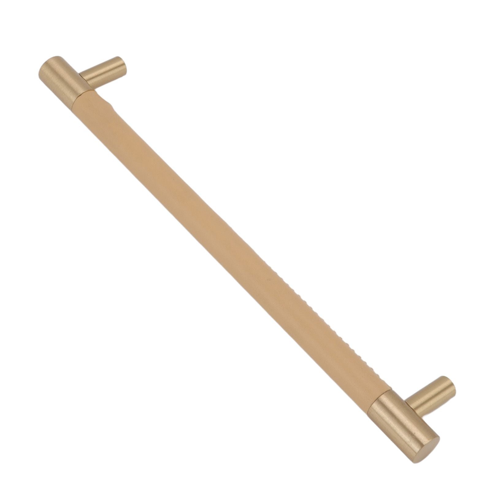 Cabinet Door Handle 224MM Hole Pitch Leather Brass Light Luxury Cupboard Bar Pull Handle for Home Wardrobe V1294-YM0512-3114220102211