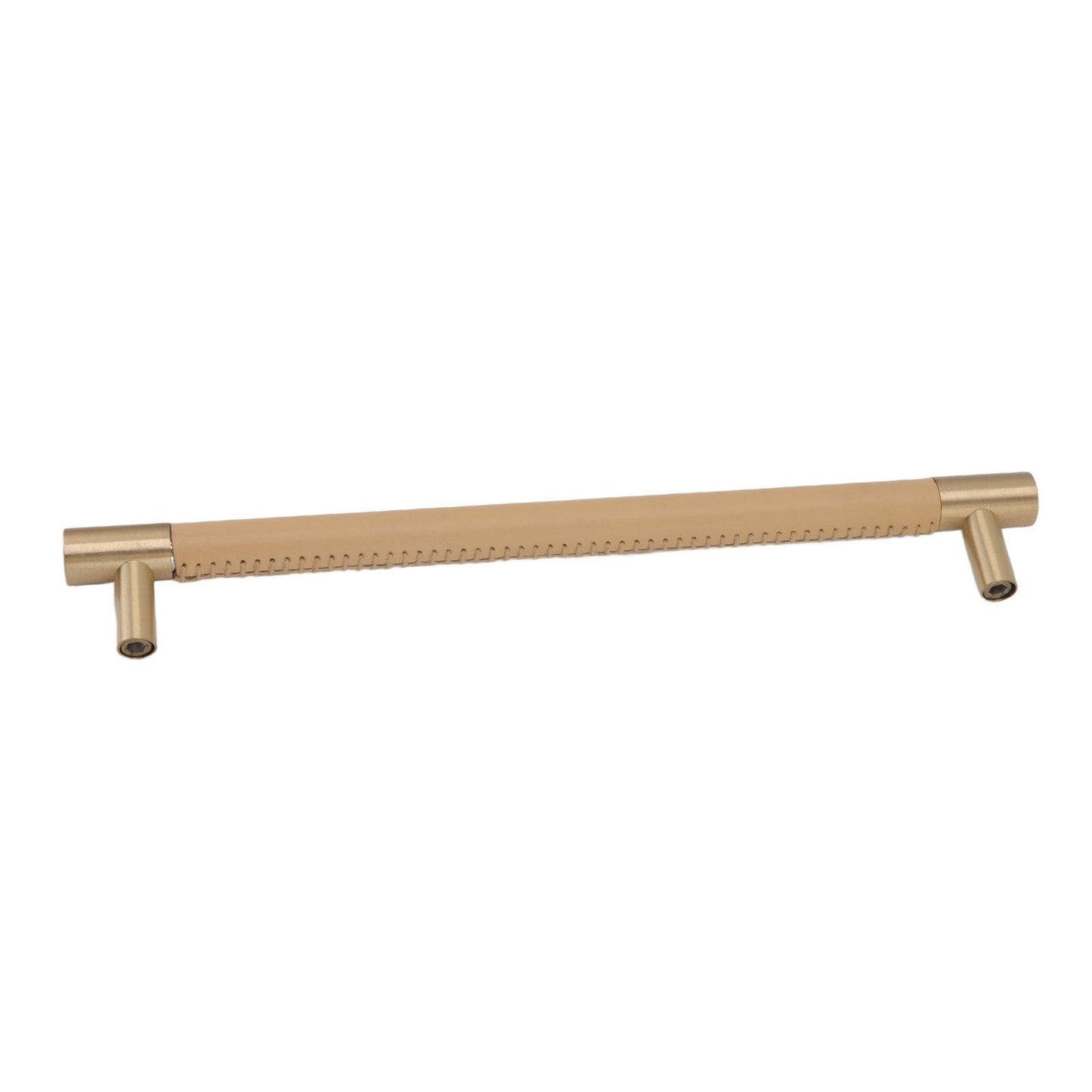 Cabinet Door Handle 224MM Hole Pitch Leather Brass Light Luxury Cupboard Bar Pull Handle for Home Wardrobe V1294-YM0512-3114220102211