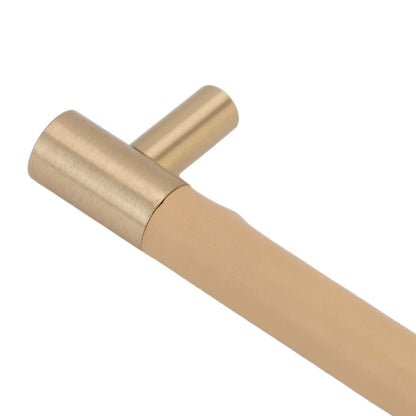 Cabinet Door Handle 224MM Hole Pitch Leather Brass Light Luxury Cupboard Bar Pull Handle for Home Wardrobe V1294-YM0512-3114220102211