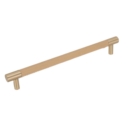 Cabinet Door Handle 224MM Hole Pitch Leather Brass Light Luxury Cupboard Bar Pull Handle for Home Wardrobe V1294-YM0512-3114220102211