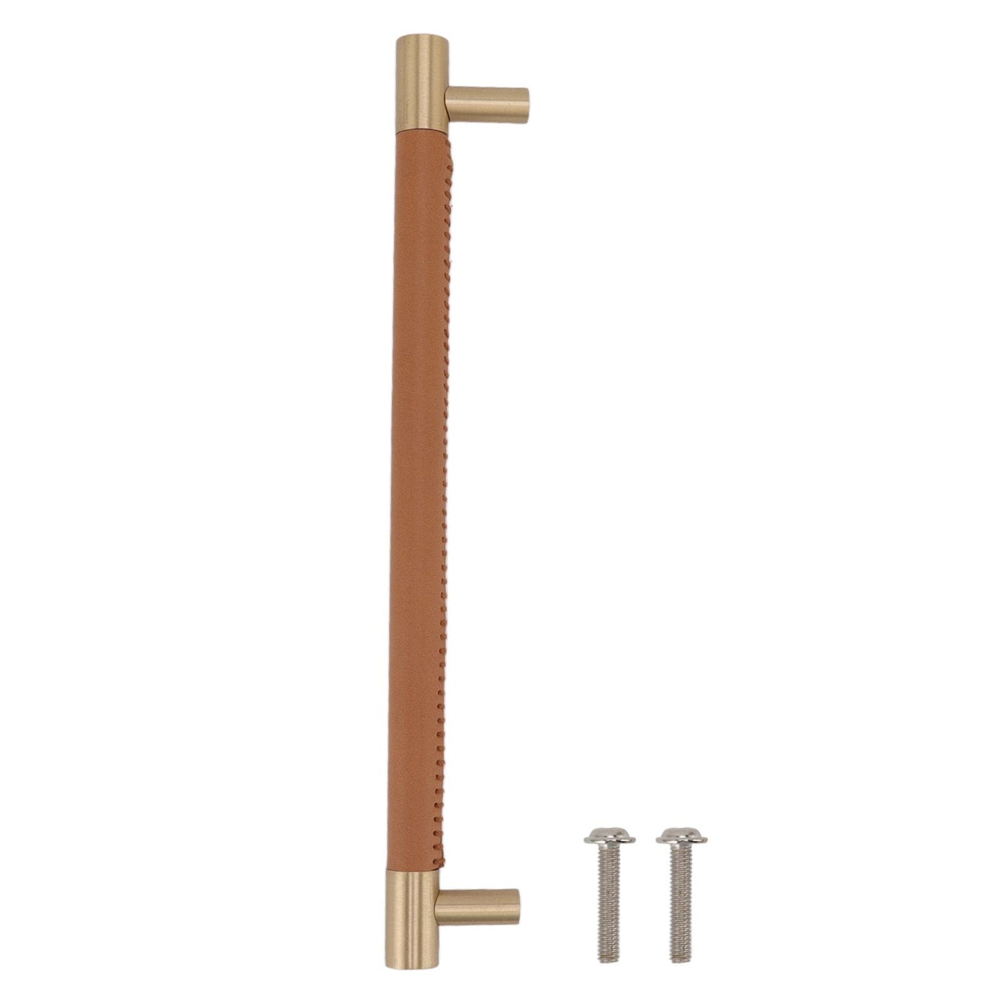 Cabinet Door Handle 224MM Hole Pitch Leather Brass Light Luxury Cupboard Bar Pull Handle for Home Wardrobe V1294-YM0512-3114220102212