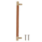 Cabinet Door Handle 224MM Hole Pitch Leather Brass Light Luxury Cupboard Bar Pull Handle for Home Wardrobe V1294-YM0512-3114220102212