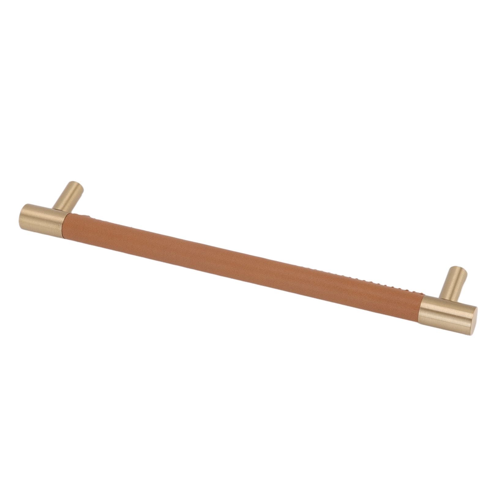 Cabinet Door Handle 224MM Hole Pitch Leather Brass Light Luxury Cupboard Bar Pull Handle for Home Wardrobe V1294-YM0512-3114220102212