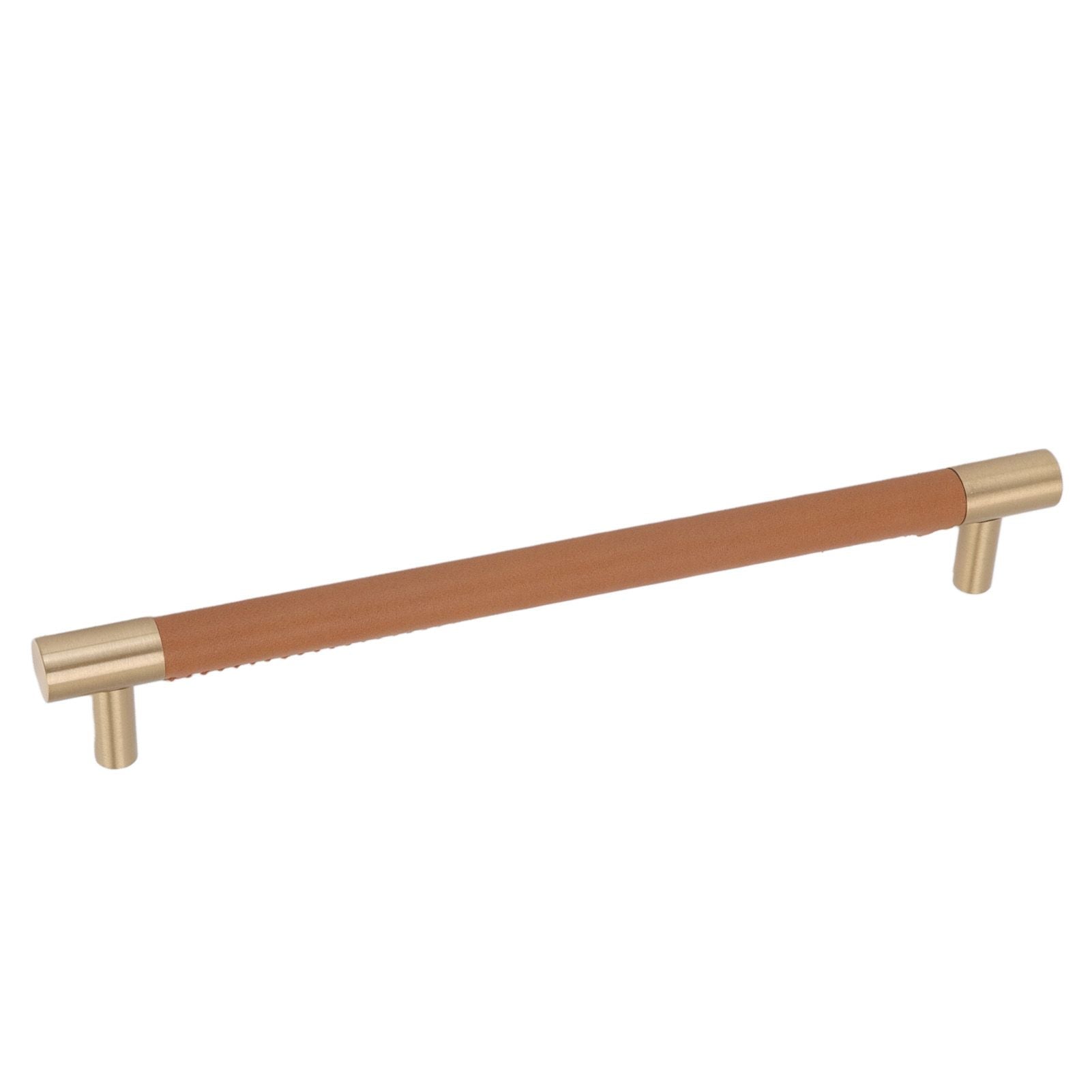 Cabinet Door Handle 224MM Hole Pitch Leather Brass Light Luxury Cupboard Bar Pull Handle for Home Wardrobe V1294-YM0512-3114220102212