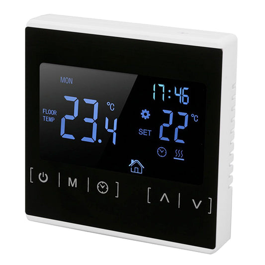 Smart Thermostat Backlit Touch Screen Dual Control Temperature Controller for Floor Heating High Power AC V1294-YM0512-3114220102511