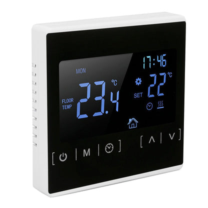 Smart Thermostat Backlit Touch Screen Dual Control Temperature Controller for Floor Heating High Power AC V1294-YM0512-3114220102511