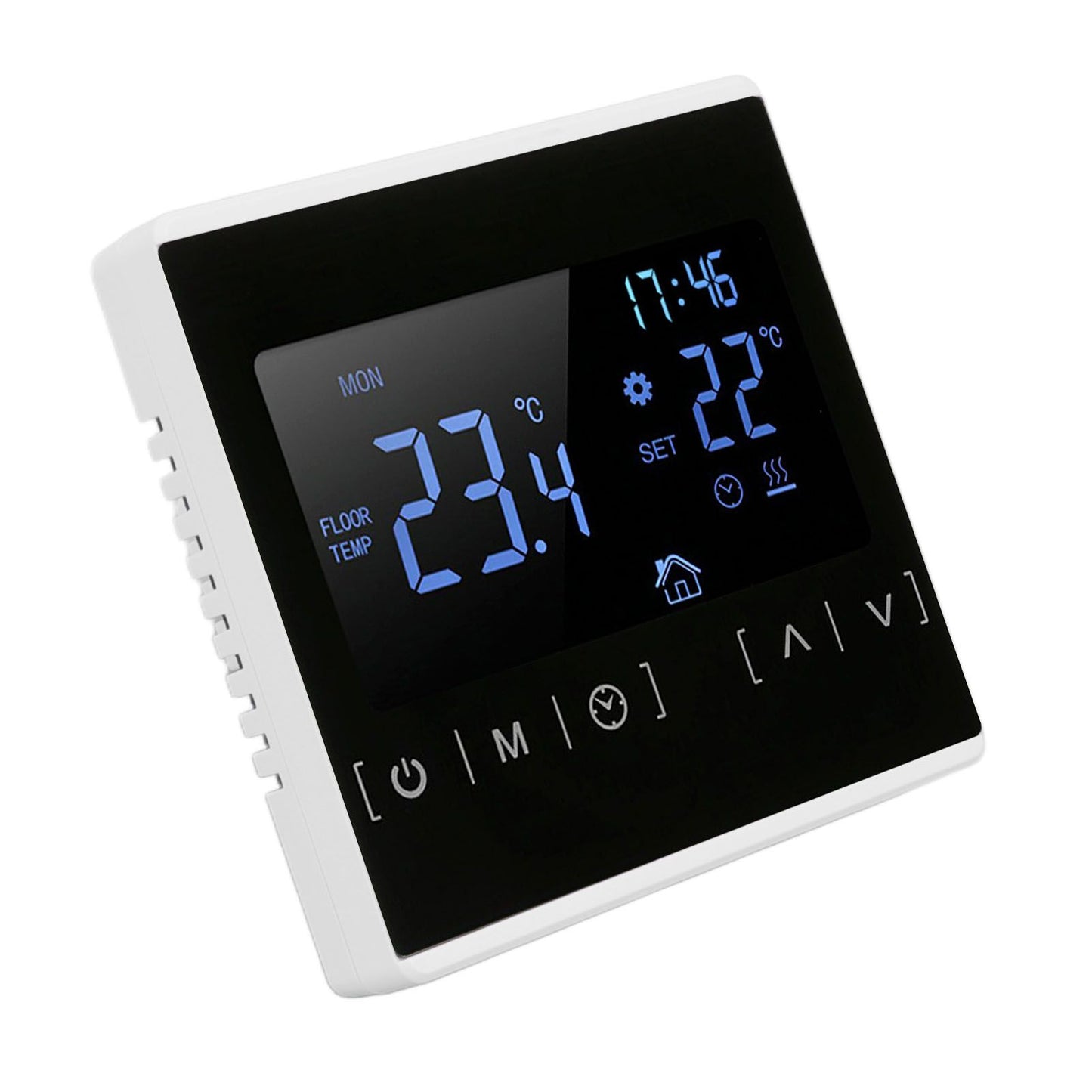 Smart Thermostat Backlit Touch Screen Dual Control Temperature Controller for Floor Heating High Power AC V1294-YM0512-3114220102511