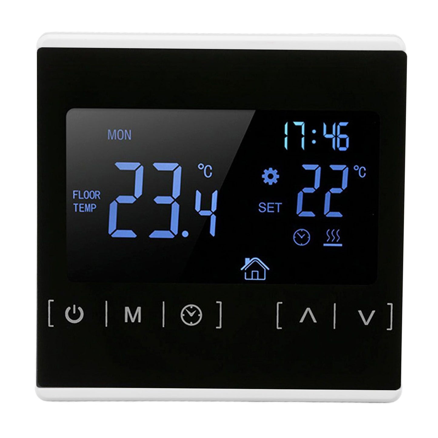 Smart Thermostat Backlit Touch Screen Dual Control Temperature Controller for Floor Heating High Power AC V1294-YM0512-3114220102511