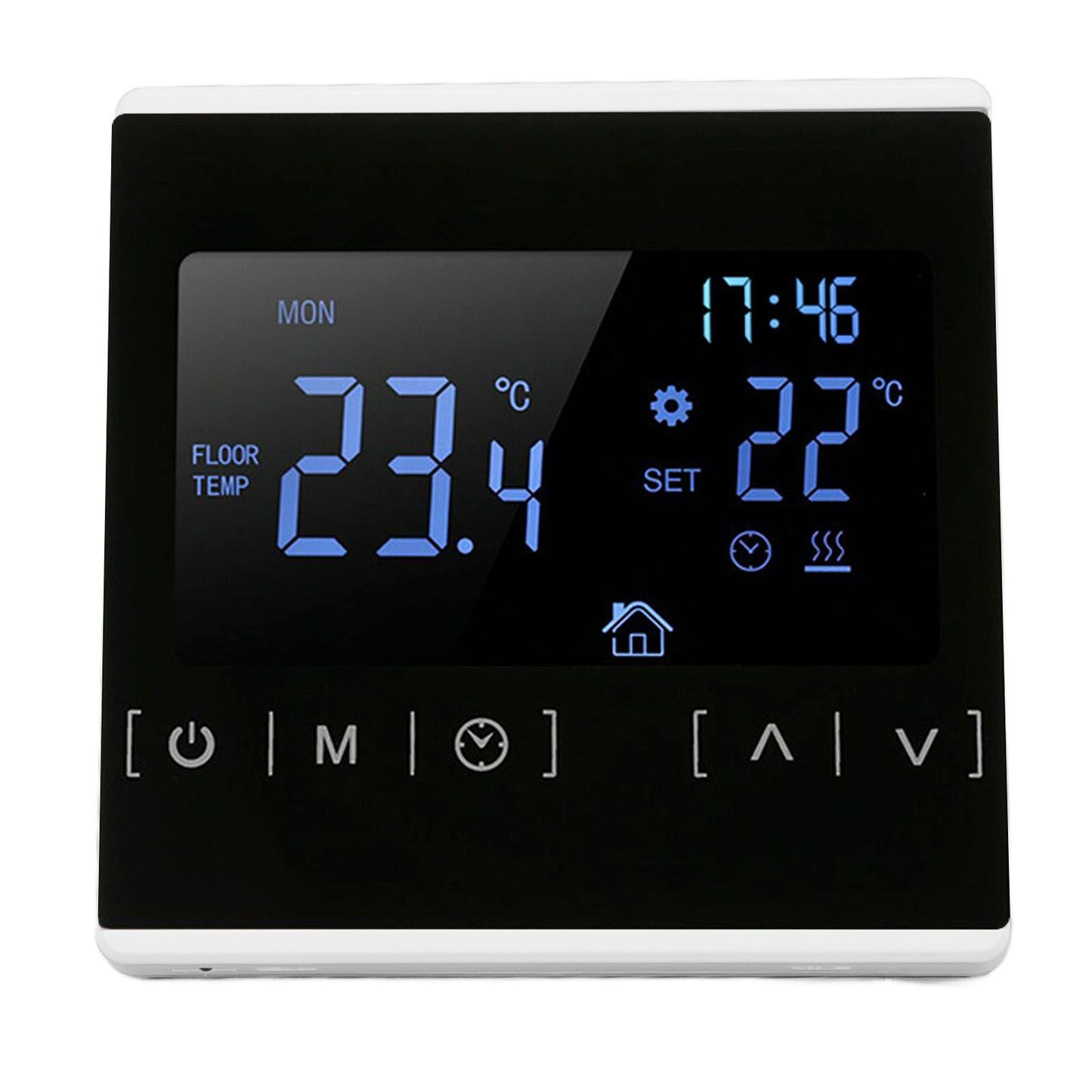 Smart Thermostat Backlit Touch Screen Dual Control Temperature Controller for Floor Heating High Power AC V1294-YM0512-3114220102511