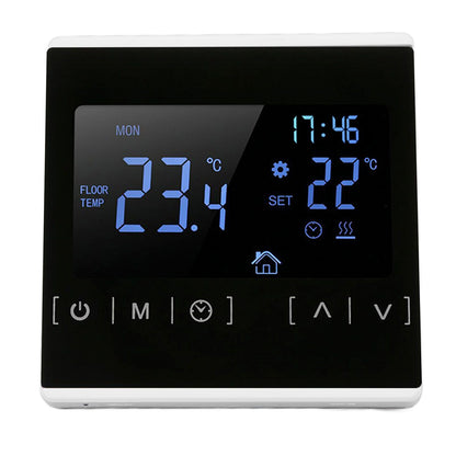 Smart Thermostat Backlit Touch Screen Dual Control Temperature Controller for Floor Heating High Power AC V1294-YM0512-3114220102511