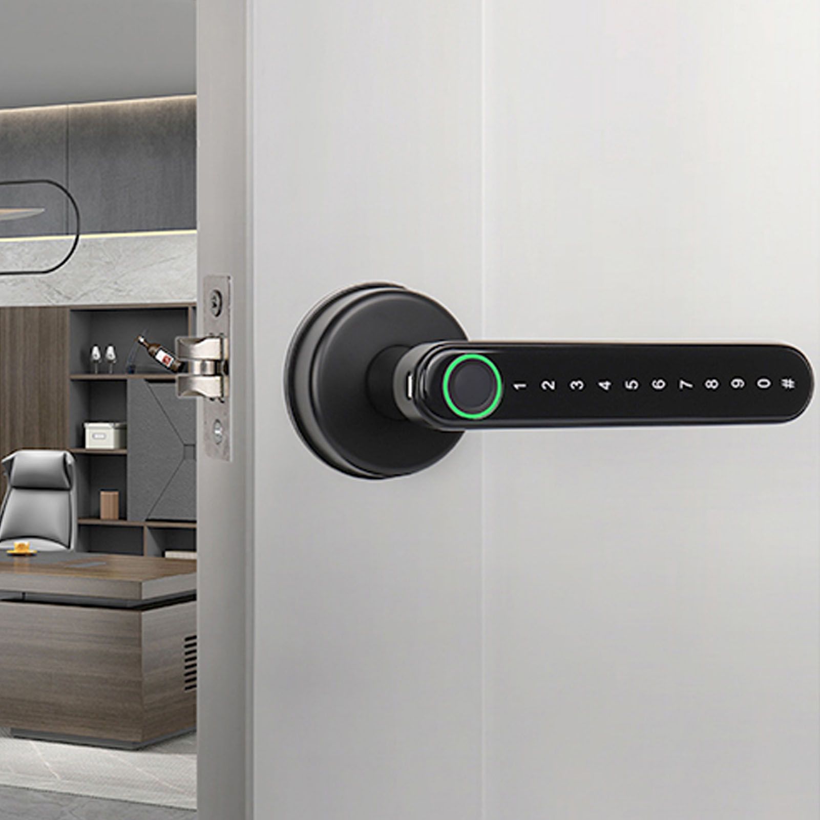 Smart Fingerprint Door Lock Password Door Lock for Tuya APP Control for Household Hotel V1294-YM0512-3114220102611