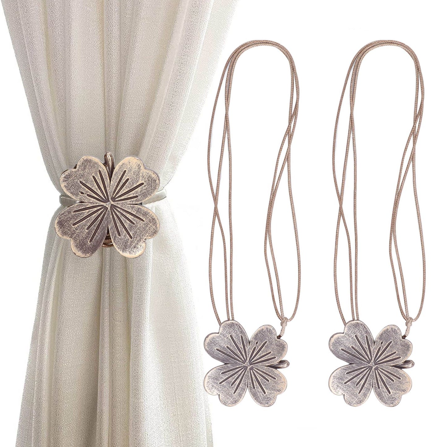 2 PCS Curtain Tiebacks Simple Resin Carving Binding Rope Curtain Strap Buckle Accessories V1294-YM0512-3114220103111