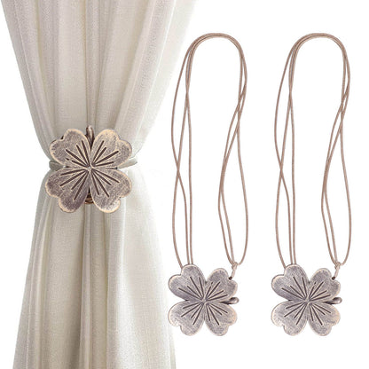 2 PCS Curtain Tiebacks Simple Resin Carving Binding Rope Curtain Strap Buckle Accessories V1294-YM0512-3114220103111