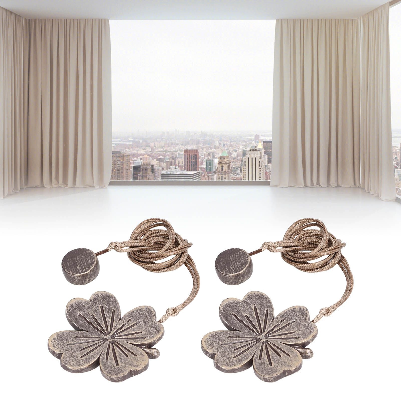 2 PCS Curtain Tiebacks Simple Resin Carving Binding Rope Curtain Strap Buckle Accessories V1294-YM0512-3114220103111